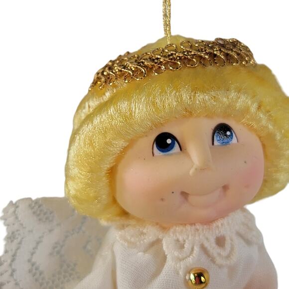 Vintage Angel Doll Ornament with Lace and Gold Trim - Picture 11 of 14